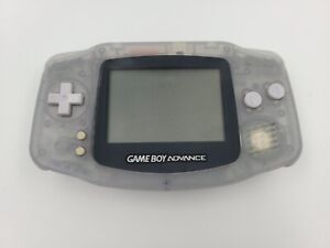 GBA: CONSOLE - GAMEBOY ADVANCE - CLEAR GLACIER - WITHOUT BATT COVER (USED)